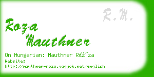 roza mauthner business card